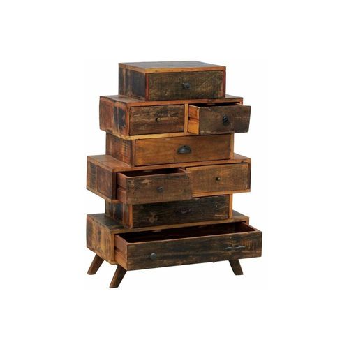 Commode 8 Tiroirs En Bois Recyclé Zigzag