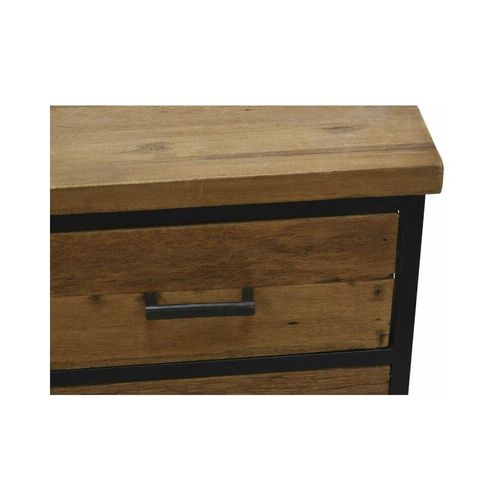 Commode En Bois Recyclé Et Métal Loft 3 Tiroirs