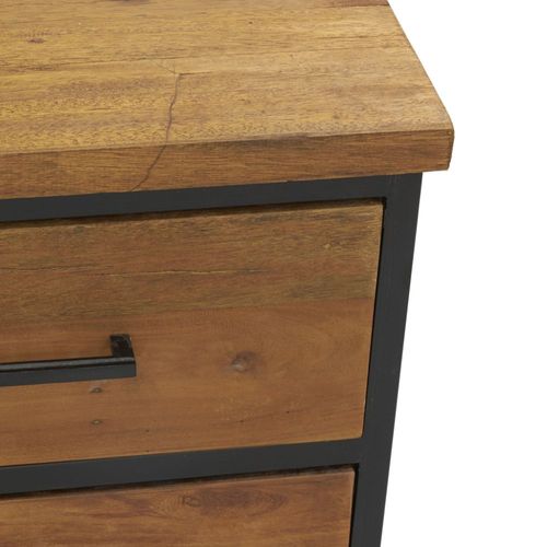 Commode En Bois Recyclé Et Métal Loft 6 Tiroirs