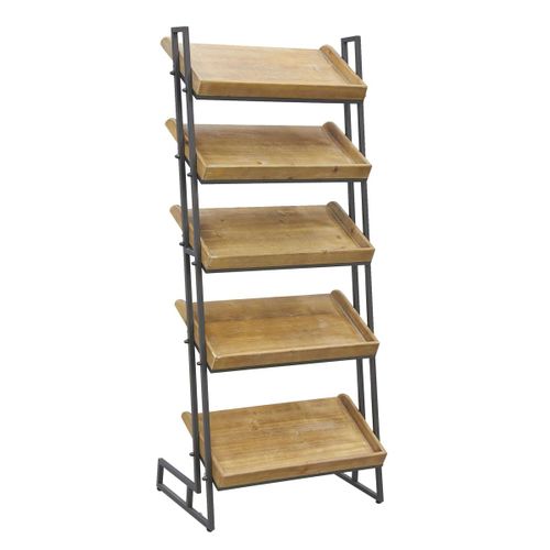 Etagère De Présentation En Pin Et Métal