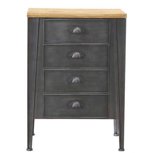 Commode En Métal Et Sapin