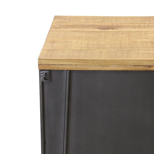 Commode En Métal Et Sapin