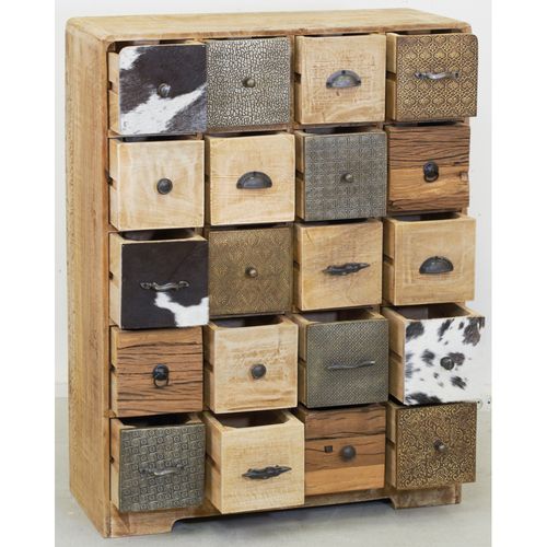 Commode En Manguier Vache 20 Tiroirs
