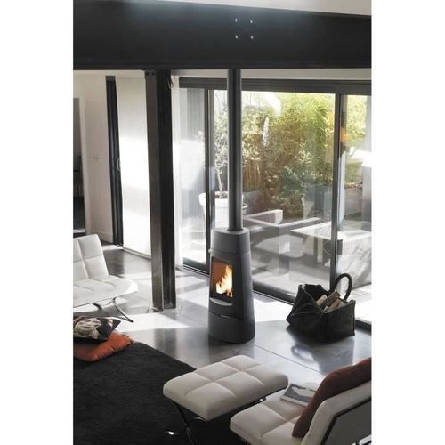 Poele à Bois - Invicta Aratos - Fonte - 8 Kw - Bûches 40 Cm