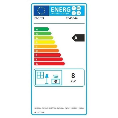 Poele à Bois - Invicta Aratos - Fonte - 8 Kw - Bûches 40 Cm