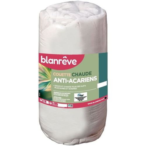 Couette Chaude Anti-acariens - 400 Gr/m² - 240 X 220 Cm - Blanc