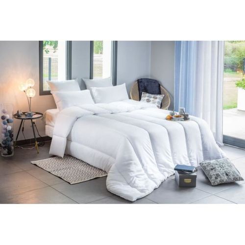 Couette Chaude Anti-acariens - 400 Gr/m² - 260 X 240 Cm - Blanc