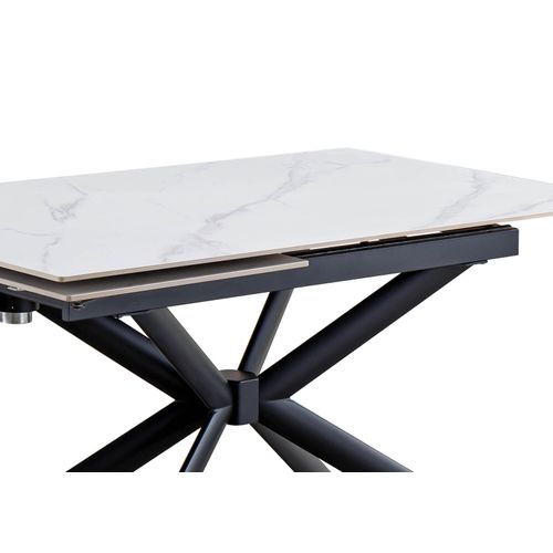 Table céramique L. 160/200 CHARLIE Blanc