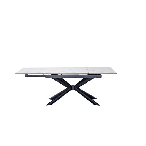 Table céramique L. 160/200 CHARLIE Blanc