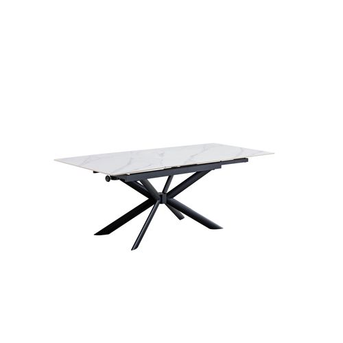 Table céramique L. 160/200 CHARLIE Blanc