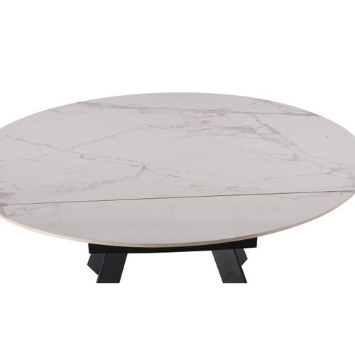 Table céramique L.150 cm AVA Blanc marbré