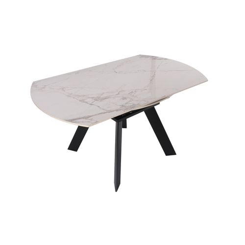 Table céramique L.150 cm AVA Blanc marbré
