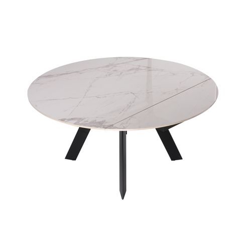 Table céramique L.150 cm AVA Blanc marbré