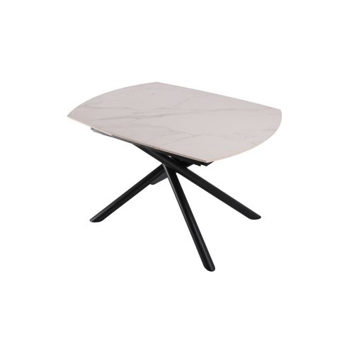 Table céramique L.120/180 CECILIA Blanc mat