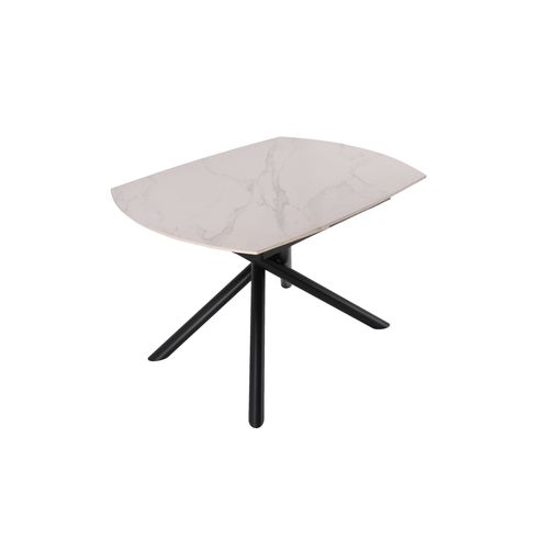 Table céramique L.120/180 CECILIA Blanc mat