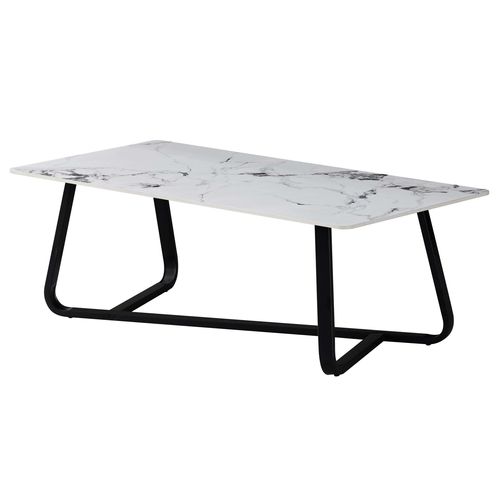 Table basse SIDONIE Effet marbre blanc