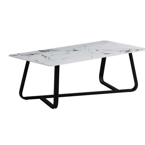 Table basse SIDONIE Effet marbre blanc