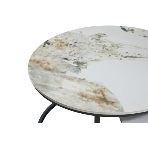 Table basse ANAIS Effet marbre blanc