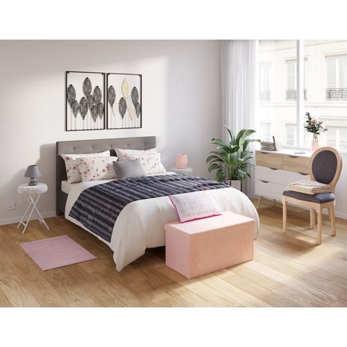Chaise tissu MEDAILLON Gris anthracite