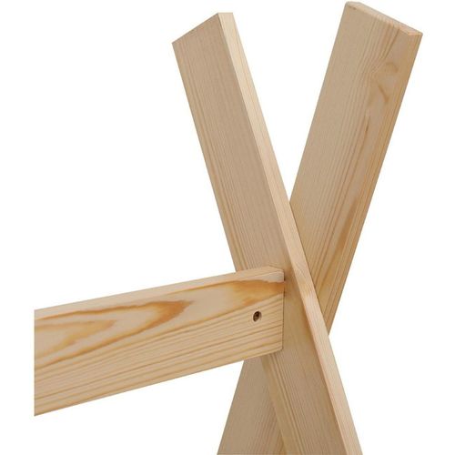 Lit Enfant Tipi En Bois "banks" 90x190cm Beige