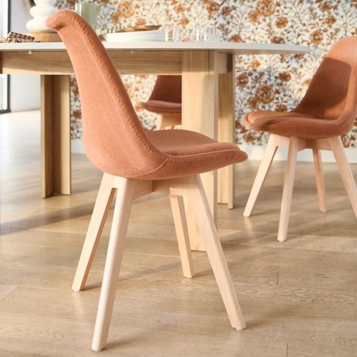 Chaise tissu NORVEGE Terracotta