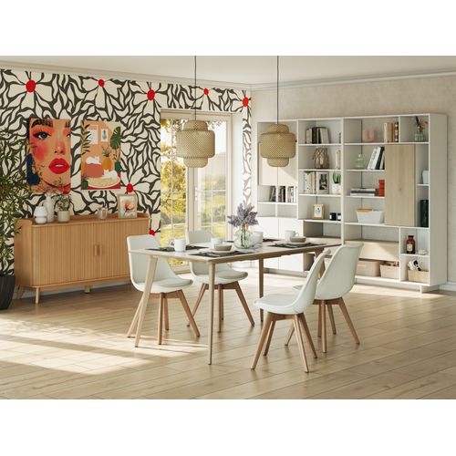 Chaise tissu NORVEGE Ecru