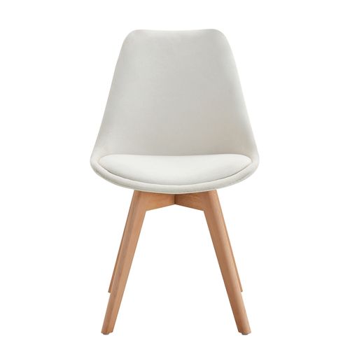 Chaise tissu NORVEGE Ecru