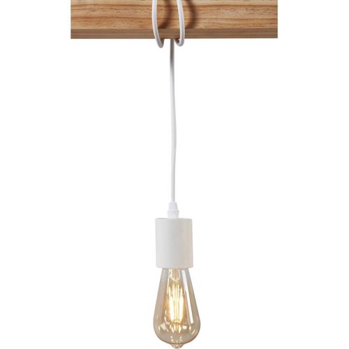 Suspension En Métal Et Bois - Blanc - New Detroit - 4 Lampes