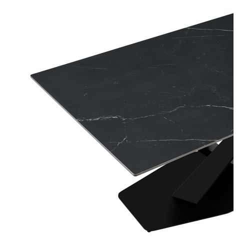 Table céramique L. 160 ELLA Gris anthracite