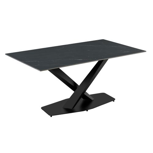 Table céramique L. 160 ELLA Gris anthracite