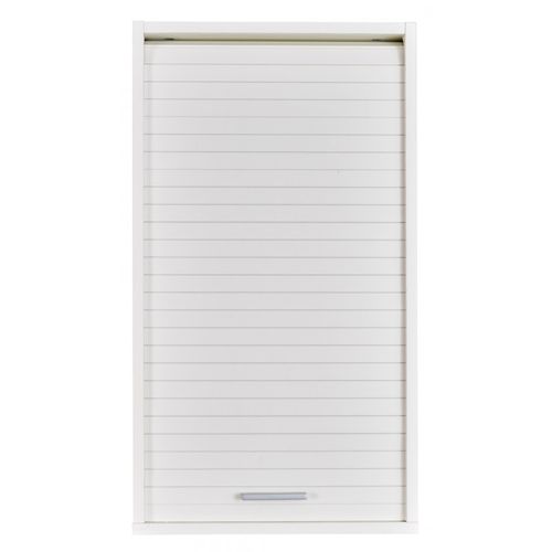 Meuble De Cuisine Blanc à Rideau 2 Etagères 40 X 72 X 35 Cm