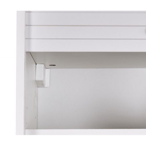 Meuble Cuisine Blanc Rideau Noir Chêne Ou Alu 4 Niches L 60 H 72 P 35 Cm - Coloris: Noir