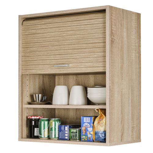 Meuble De Cuisine Chêne 2 Etagères L 60 H 72 P 35 Cm