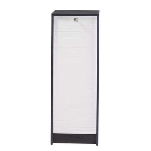 Classeur à Rideau Noir Bicolore 104 Cm - Coloris: Blanc