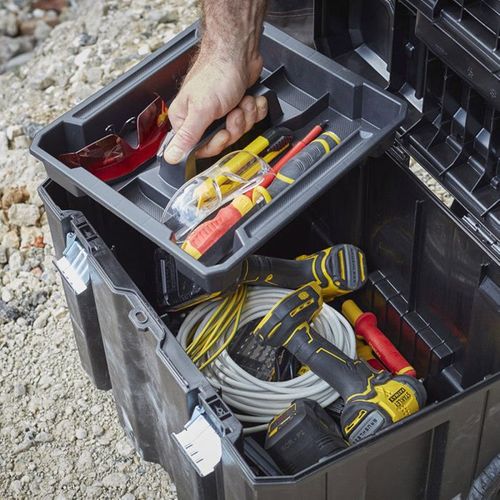 Coffre Mobile Grand Volume Avec Manche Télescopique - Fmst1-75753