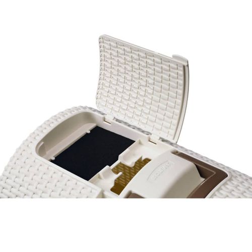 Bac À Litière Pour Chats 51x38,5x39,5 Cm Blanc