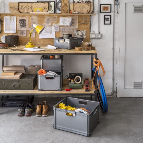 Boîte De Rangement Unibox Xl 60 L Gris