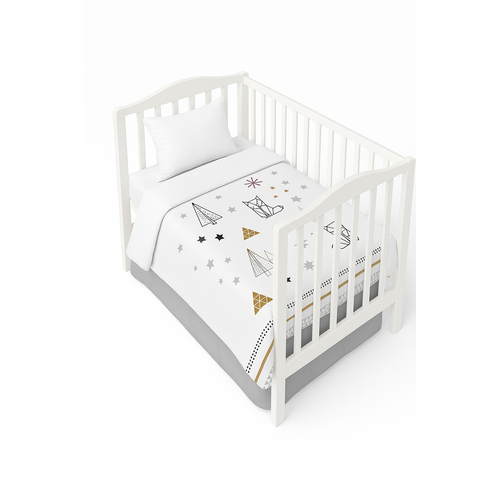 Couette Bébé Imprimée Sapin Futé - 80x120 - Toutes Saisons