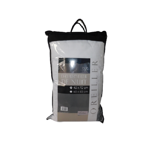 Oreiller Douceur De Nuit Coton Percale - 45 X 70 - Toutes Saisons