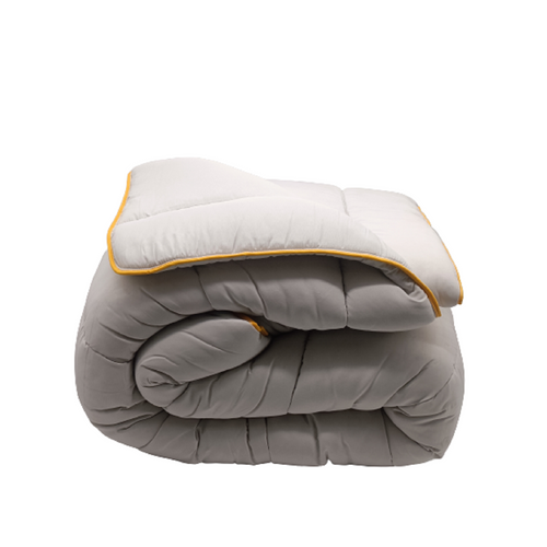 Couette Tempérée Gris Clair - 2 Personnes 220x240 - Mi Saison