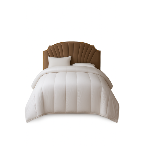 Couette Chaude Blanche Coton - 2 Personnes 240 X 280 - Spécial Grand Lit