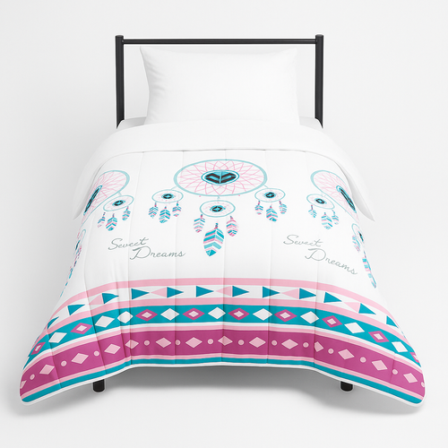 Couette Tempérée Attrape Rêve Couleur - 1 Personne 140 X 200 - Toutes Saisons