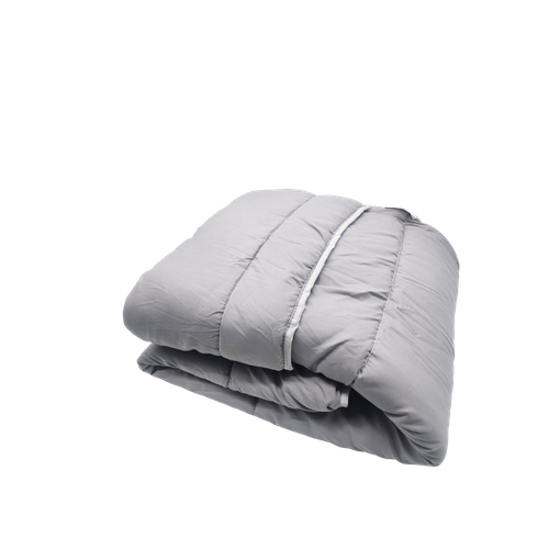 Couette Télé Grise Clair - 115 X 150 + 30 - Toutes Saisons