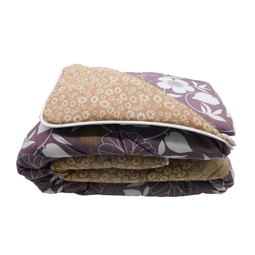 Couette Tempérée Imprimée Bouquet - 2 Personnes 220x240 - Mi Saison