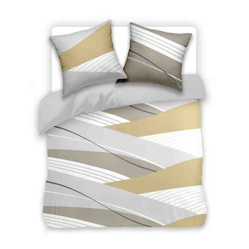 Couette Légère Imprimée / Uni Gris Clair - 1 Personne 140 X200 - Toutes Saisons - Mortreux