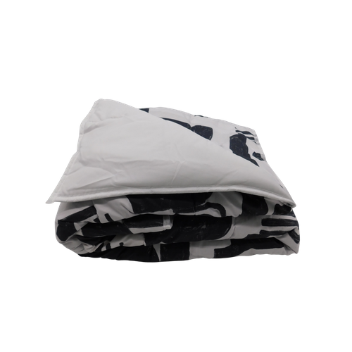 Couette Légère Imprimée / Uni Gris Clair - 1 Personne 140 X200 - Toutes Saisons