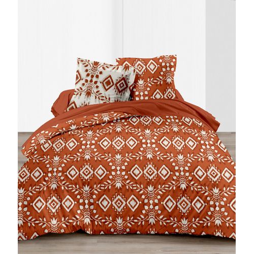 Couette Légère Imprimée / Uni Terracotta - 1 Personne 140 X200 - Toutes Saisons