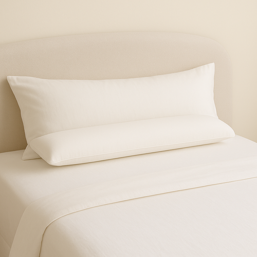 Traversin Plat Coton Anti-acariens - Pour Lit De 1 Personne 90 Cm - Toutes Saisons