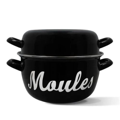 Marmite à Moule 3645563 - En Acier Émaillé - Noir - 18cm - Avec Écritures - Tous Feux Dont Induction