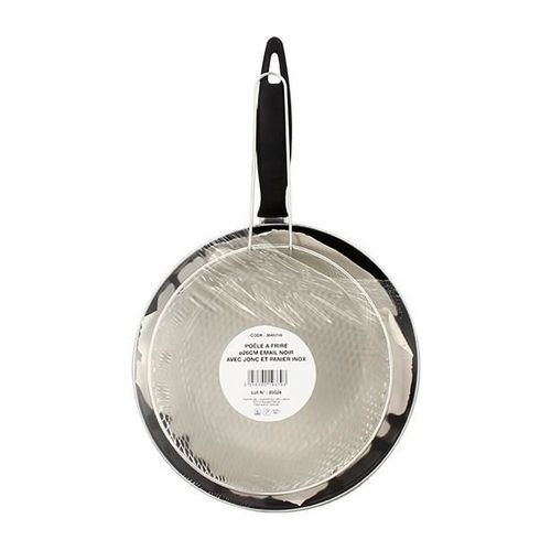 Poele à Frire - 3645749 - En Acier Émaillé - Noir - 26 Cm - Tous Feux Dont Induction